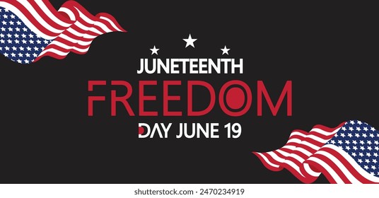 Juneteenth Trendy Design to Mark Freedom Day on June 19th