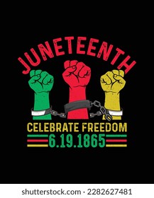 Juneteenth T-shirt design Juneteenth Black Freedom 6.19.1865