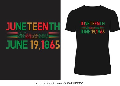 Jugendliches T-Shirt-Design, Junetzehnte Festival-T-Shirt-Design, Juneteenth Repräsentiert das T-Shirt-Design von Liberations,