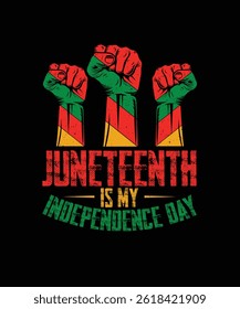 Juneteenth T-shirt design Juneteenth is my independence day