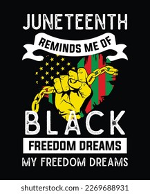 Juneteenth tshirt design and print template. Easy to editable and high quality file.