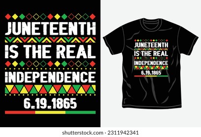 Juneteenth tshirt design and print template, Quotes, Typography design, June 19, African American shirt design, Fully editable vector template.