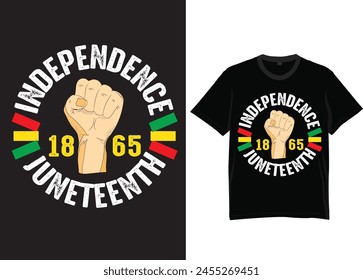 Juneteenth t-shirt design and print template typography vintage retro color