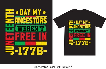 Juneteenth Tshirt design or printable vector template