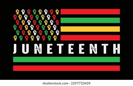 Juneteenth T-shirt Design Vector Illustration - Juneteenth African American Independence Day, June 19. Juneteenth Celebrate Black Freedom Good For T-Shirt, banner, greeting card design