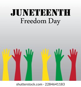 Juneteenth typography vector. Suitable for card, banner , or poster