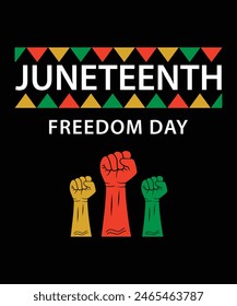 diseño de camiseta de Vector juneteenth, fondo