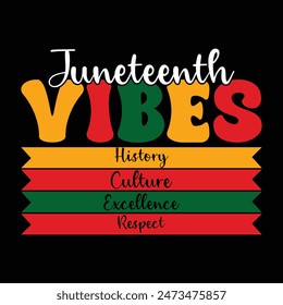 Juneteenth vibes 1865 T-shirt design 