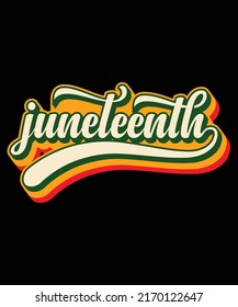 JUNETEENTH VINTAGE COLOR TSHIRT DESIGN