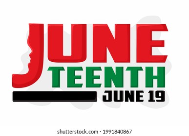 juneteenth writing in red, green and black with the best quality