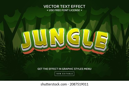 Jungle 3D editable text effect