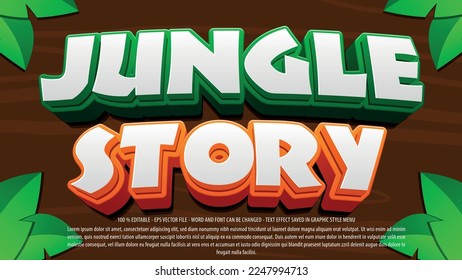 Jungle 3d editable text effect