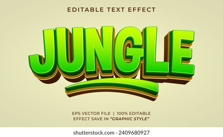 Jungle 3d editable text effect template