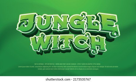 Jungle 3d Style Editable Text Effect