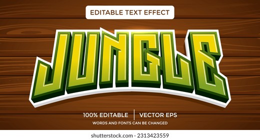 Jungle 3D text effect template