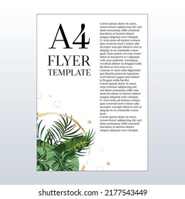 Jungle A4 page template, flyer design