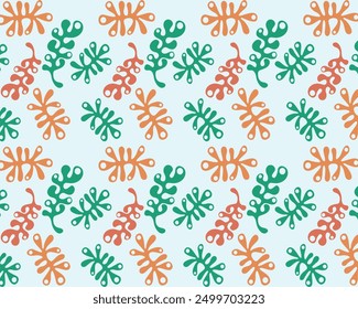 jungle abstract shape pattern illustration vector natur floral ecosystem background layout fabric textile design print art editable