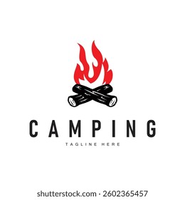 jungle adventure design with jungle camping logo concept summer activities symbol illustration product brand templet