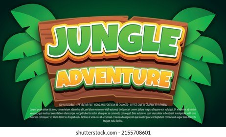 Jungle Adventure Editable Text Effect Template