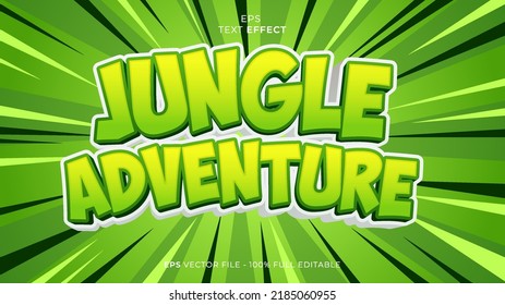 Jungle Adventure Editable Text Effect Font