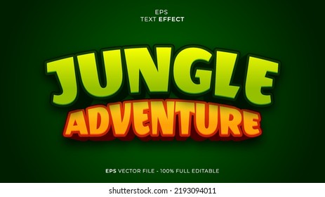 Jungle Adventure Editable Text Effect Font