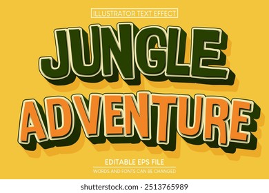 Jungle Adventure Text Effect.editable text effect