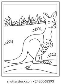 A jungle animal colouring page

