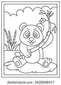 A jungle animal colouring page
