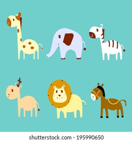 Jungle animal vector illustration 