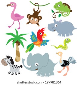 Jungle animal vector illustration
