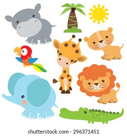 Jungle animal vector illustration