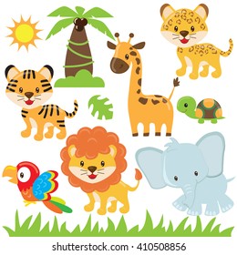 Jungle animal vector illustration