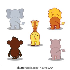 Jungle Animals Back View