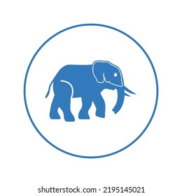 Jungle animals black elephant icon | Circle version icon |
