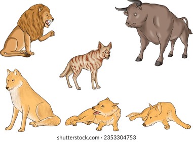 Jungle Animals Pictures Elephant Bull Wolf Fox Monkey Lio