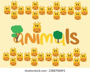 Jungle animals vector illustration. Animal icon set animal pattern. Jungle animal patterns