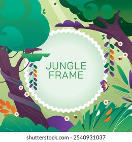 Fundo da selva em estilo de gradiente