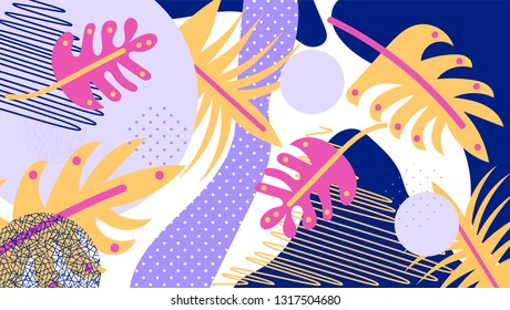 Jungle background tropical leaves.Tropical leaves, jungle pattern. Forest foliage. Vector floral background. Vector floral design card. Summer exotic flora. Exotic tropical hawaiian pattern.