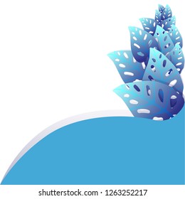 jungle background vector 3D illustration, paper style