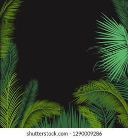 Jungle background, vector illustration