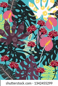 Jungle background vector illustration