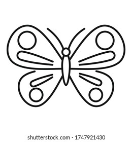 Icono de mariposa de la jungla. Icono de vector de mariposa de contorno para diseño web aislado en fondo blanco