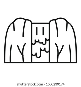 Jungle cascade icon. Outline jungle cascade vector icon for web design isolated on white background