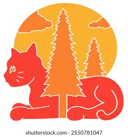 Gato de la selva en la naturaleza
