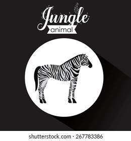 Jungle design over grey background, vector illustration