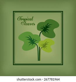 Jungle design over landscape background, vector illustration