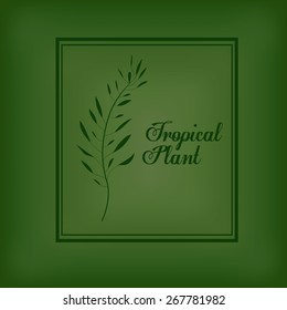 Jungle design over landscape background, vector illustration