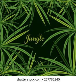 Jungle design over landscape background, vector illustration