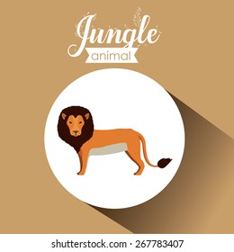 Jungle design over pastel background, vector illustration