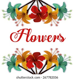 Jungle design over white background, vector illustration